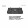 Polystar 5 Burner Tempered Glass Inbuilt Gas Cooker| PV-HB5G5848